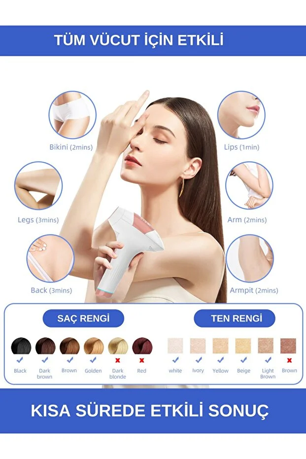 Xmia Ipl Lazer Epilasyon Cihazı 999.999 Atım 9 Kademe Ultra Güçlü